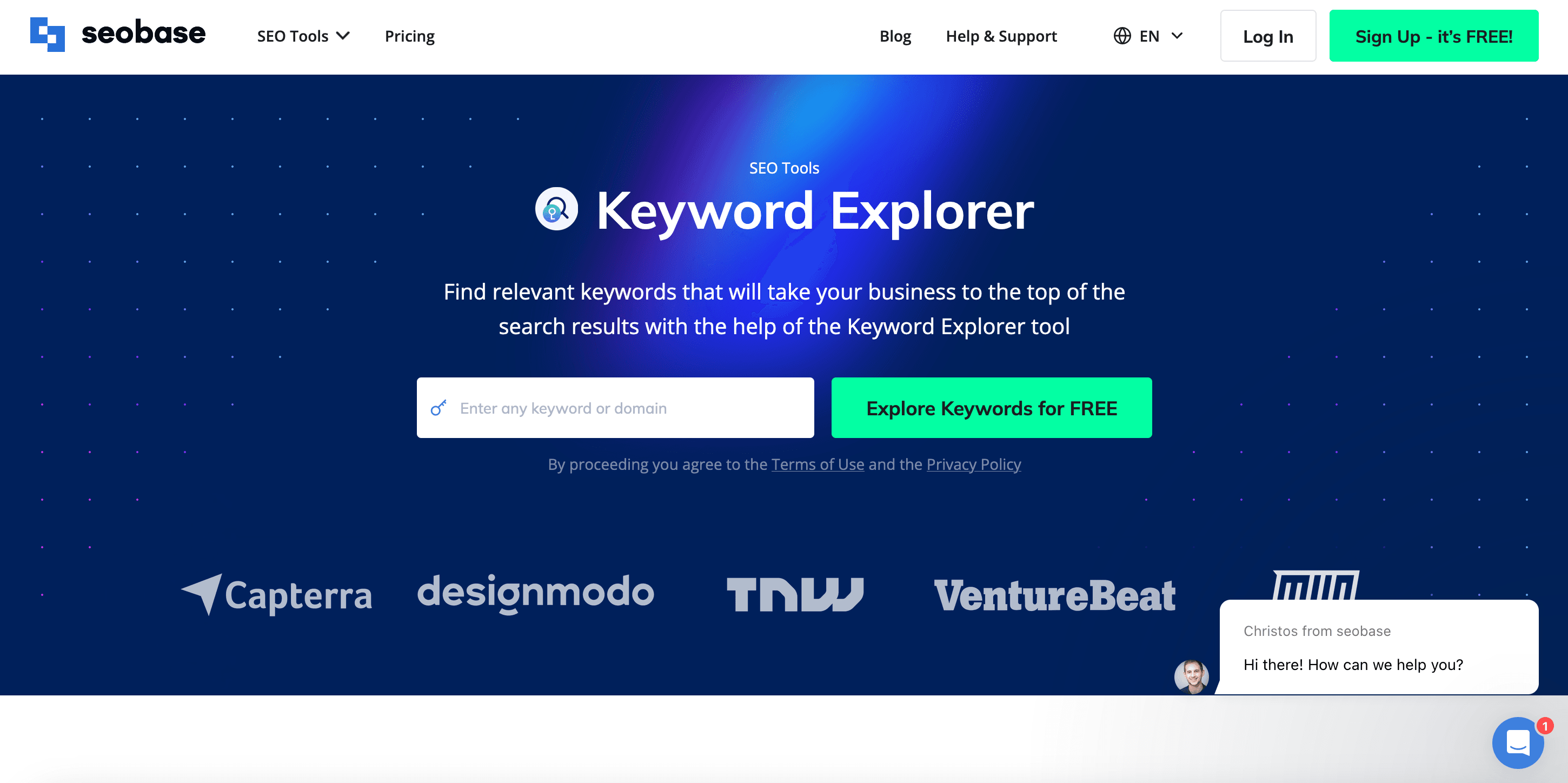 seobase Keyword Explorer Tool